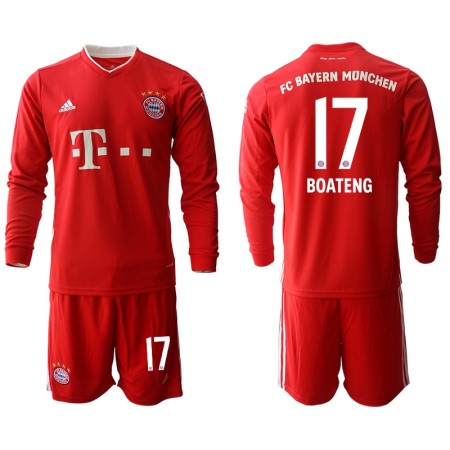 Billiga Fotbollströjor FC Bayern München Jerome Boateng 17 Barn Hemma tröja 2020/21 Långärmad